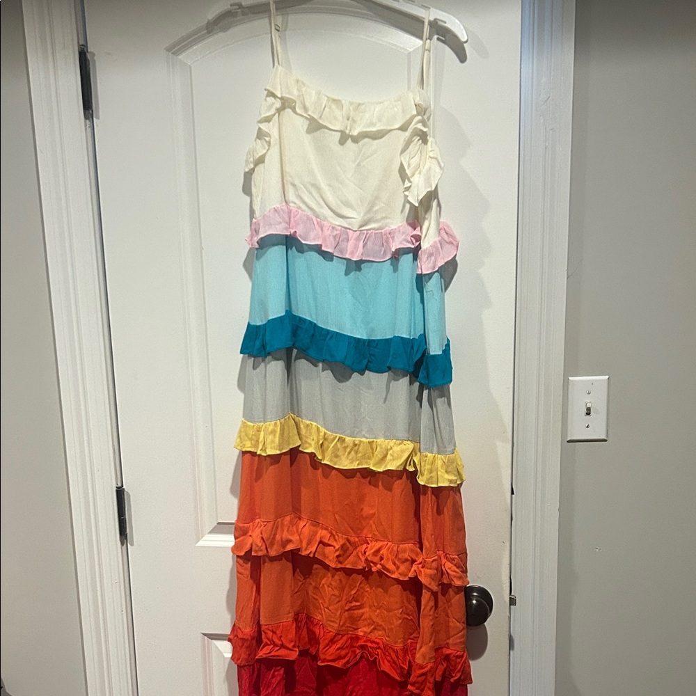 Sugarlips Multicolor Ruffled Midi Dress